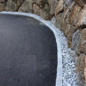 Steinmauer aus Mühlviertler Granit - Leistensteine aus Neuhauser Granit